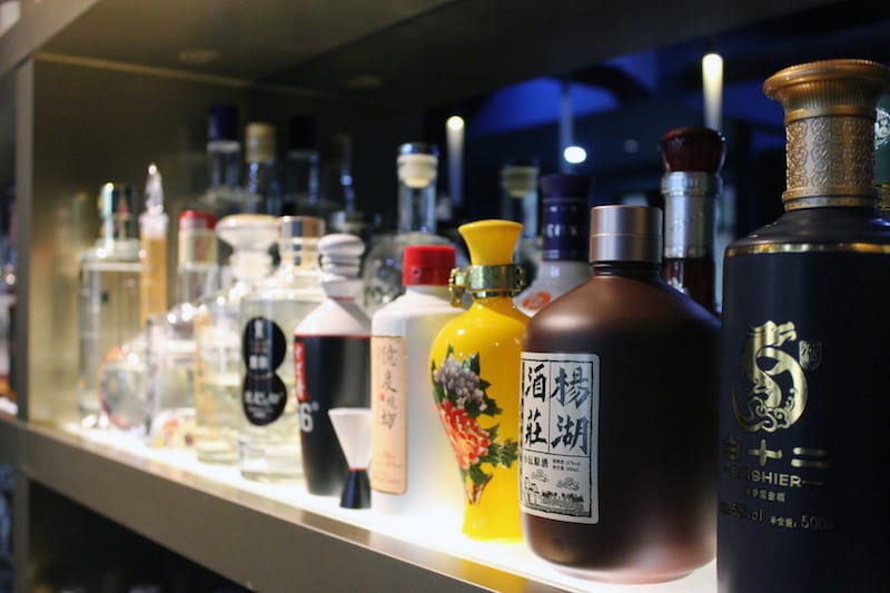 A selection of baijiu and other local spirits, photo by Jamie Barys