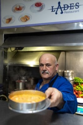 Lades 2, menemen and breakfast spot in Istanbul, Turkey, photo by Bradley Secker