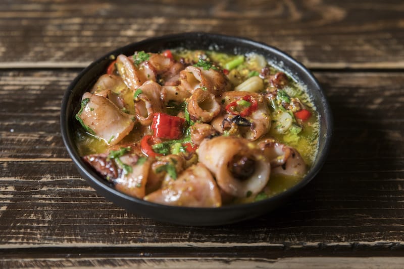 Squids from Cantina 32, photo by Ricardo Castelo