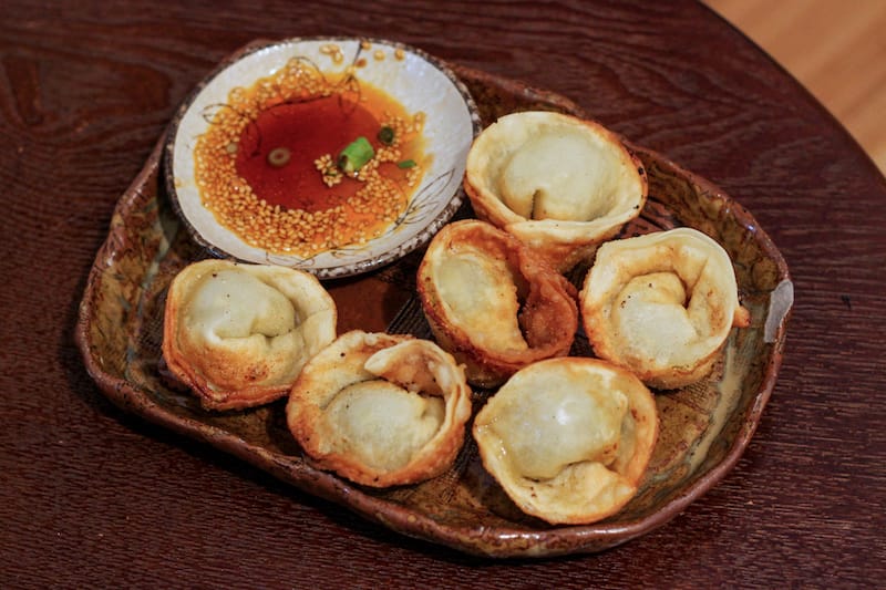 Vegan gyoza at Chabuzen, photo by Phoebe Amoroso Vegan gyoza at Chabuzen, photo by Phoebe Amoroso