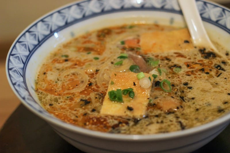 Vegan ramen at Chabuzen, photo by Phoebe Amoroso Vegan ramen at Chabuzen, photo by Phoebe Amoroso