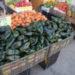 Poblano Chiles in a Queens Market