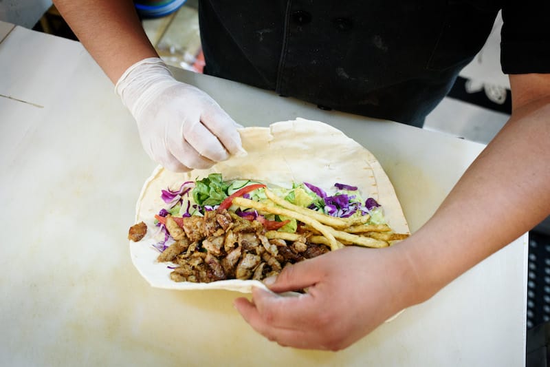 One of the various styles of wraps at Kebab Nation, photos by PJ Rountree
