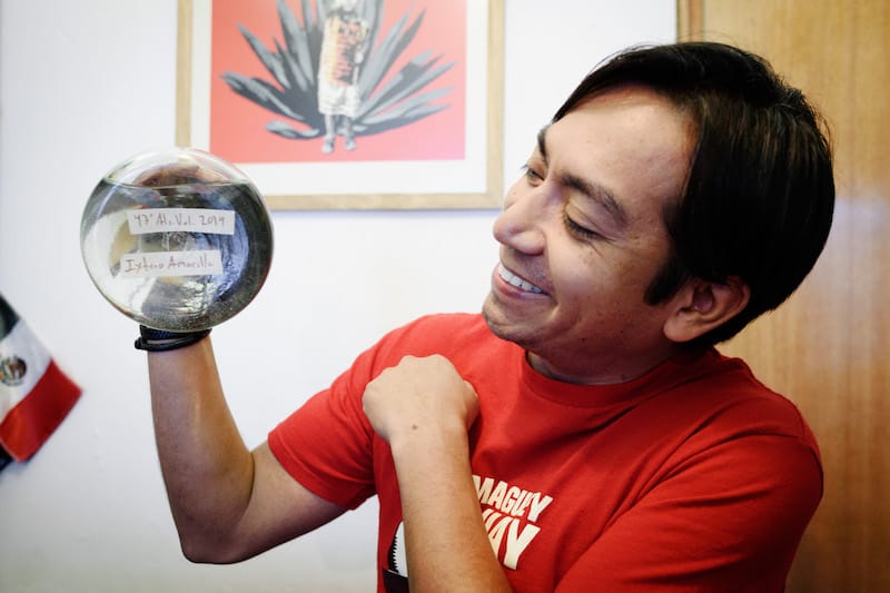 At Mis Mezcales, you will find Omar Trejo sitting behind his unassuming makeshift bar, parceling out sips to the uninitiated. Photos by PJ Rountree