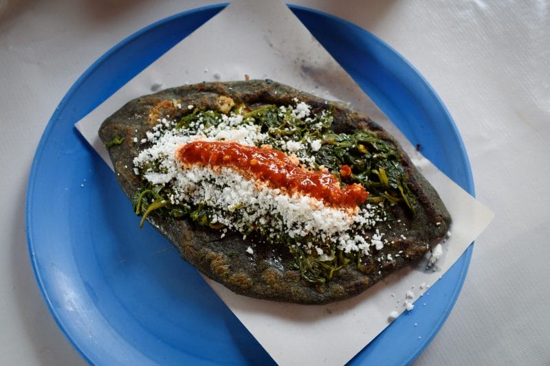 A tlacoyo, photo by PJ Rountree