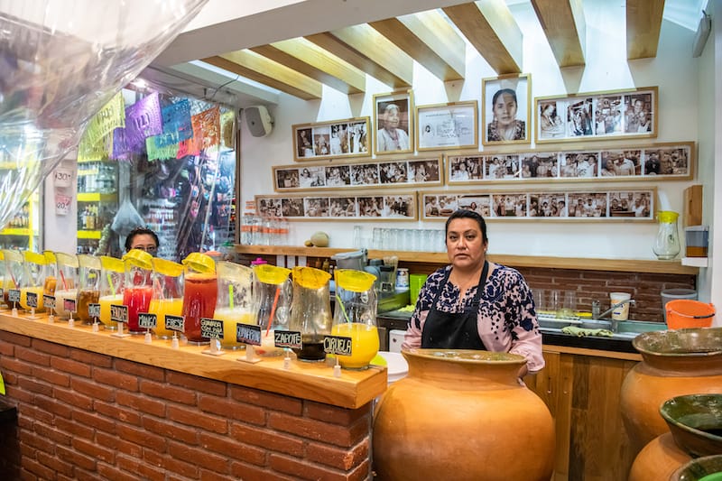 Socorro Valera Flores, owner of Aguas Casilda, Oaxaca, photo by Jalil Olmedo
