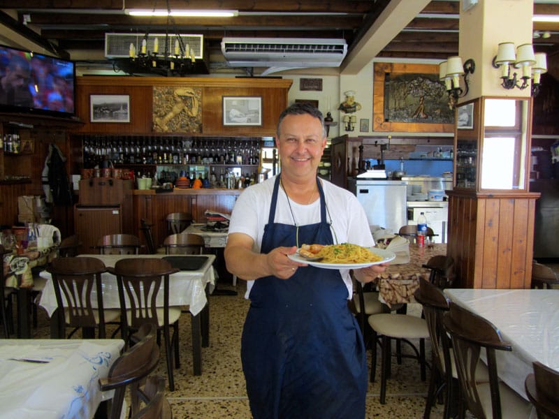 Stamatis's taverna, photo by Diana Farr Louis