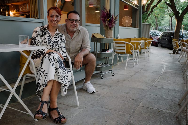 Ioli Vrychea and Panos Stogiannis, the masterminds behind Annie - Fine Cooking, photo by Manteau Stam Annie Fine Cooking