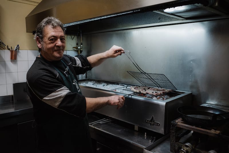 In the kitchen at Axotis, Athens, photo by Manteau Stam