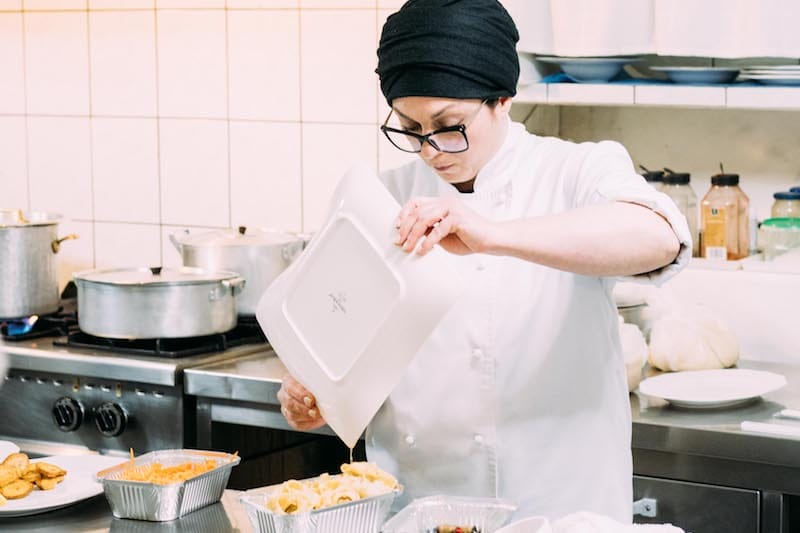 Chef-owner Despoina Christidou in the kitchen at Premiera, photo by Marco Arguello