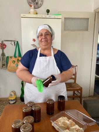 Maria Lipirou-Sirigou at her shop, photo by Diana Farr Louis