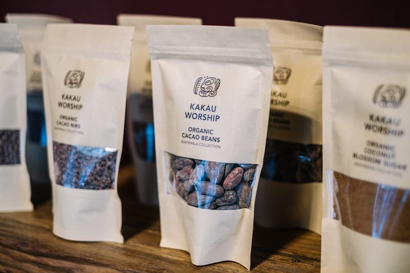 Organic cacao beans at Kakau Workshop, photo by Manteau Stam