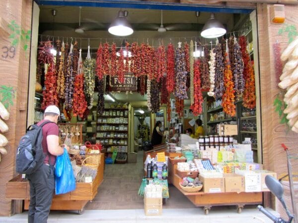 Anatolian vegetable casings on Evripidou, photo by Diana Farr Louis