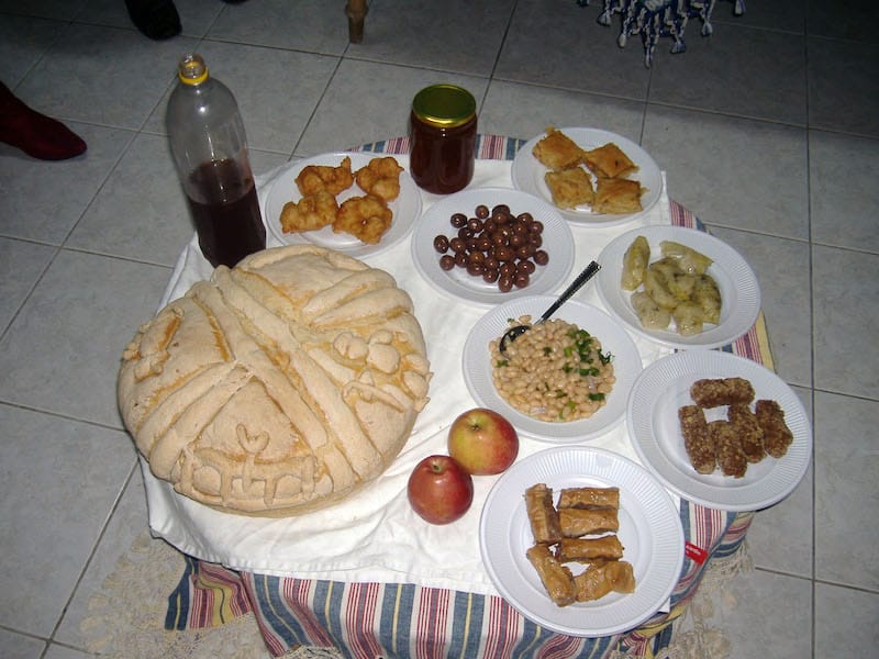 In Thrace, each household sets the table on Christmas Eve with nine different foods in order to ensure an abundance of food throughout the year greek christmas nine foods