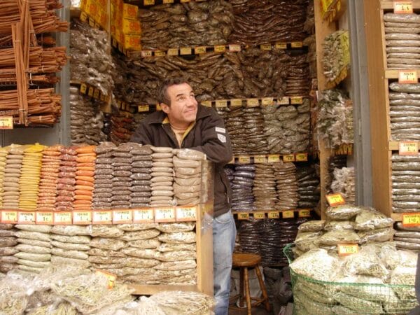 Herb shop on Athinas and Evripidou, photo by Diana Farr Louis