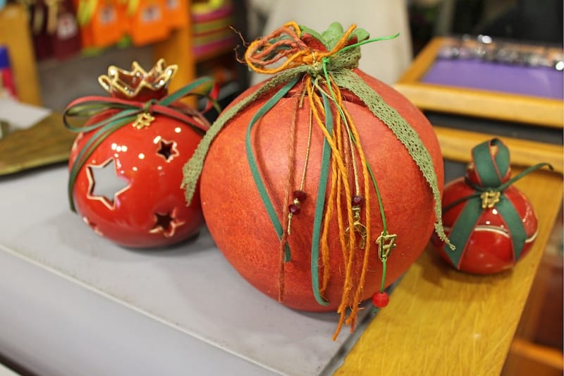 Pomegranate ornaments for sale in Athens, photo by Carolina Doriti