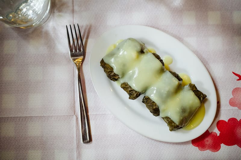 The dolmades at Kissos are legendary, photo by Manteau Stam