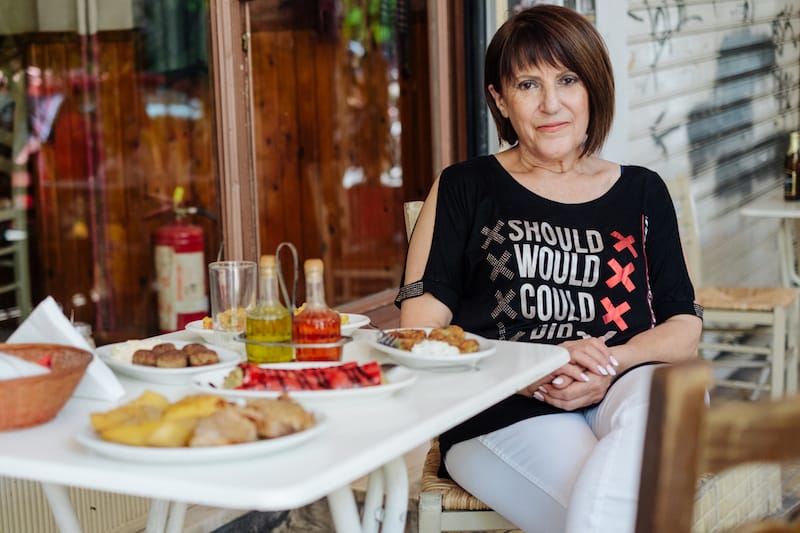 Yiota Liakou, the owner of Koutoukaki in Koukaki, Athens, photo by Manteau Stam