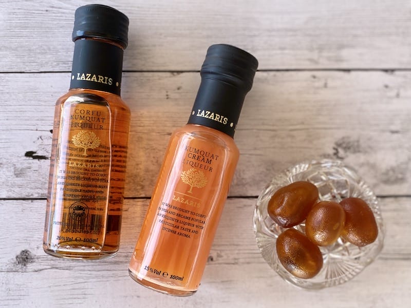 Kumquat liqueur and sugar-glazed kumquats from Corfu, photo by Carolina Doriti