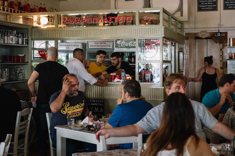The general atmosphere and aesthetics of Kyr-Aristos are clearly inspired by the 1950s and 60s, photo by Manteau Stam