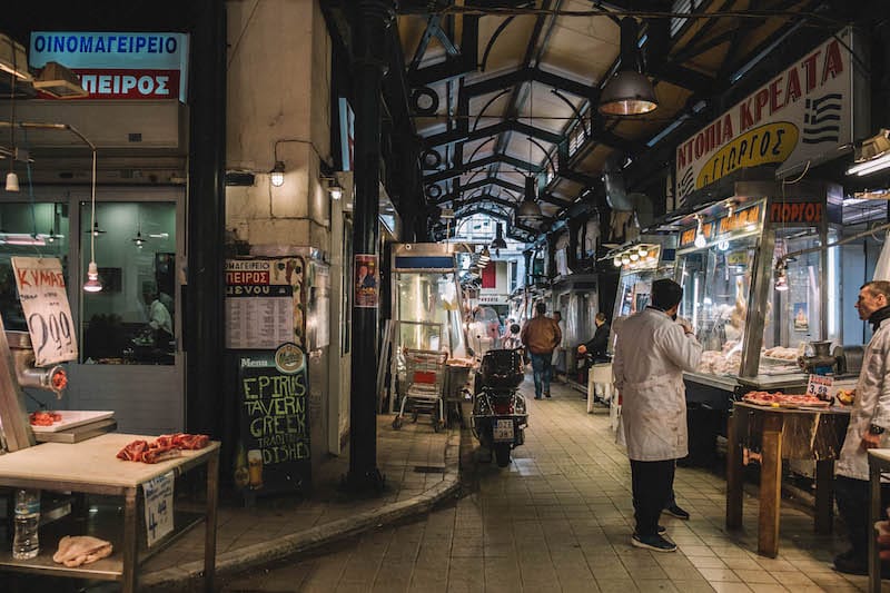 Epirus Oinomageirion is located in the Varvakeio Central Market, photo by Manteau Stam