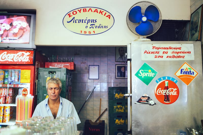 Lefteris o Politis, a classic souvlaki joint in Athens, photo by Manteau Stam