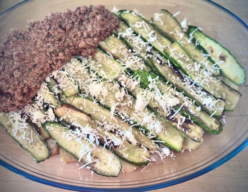 Carolina Doriti’s moussaka recipe includes layers of potatoes and zucchini, photo by Carolina Doriti