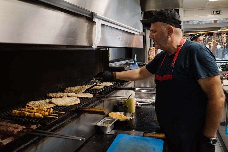In the kitchen at Nomsy, photo by Manteau Stam