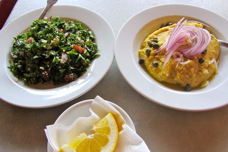 Some of the fare at Café Avissinia, photo by Diana Farr Louis