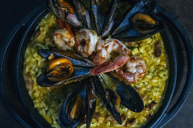 Seafood risotto at Piperiá, photo by Manteau Stam