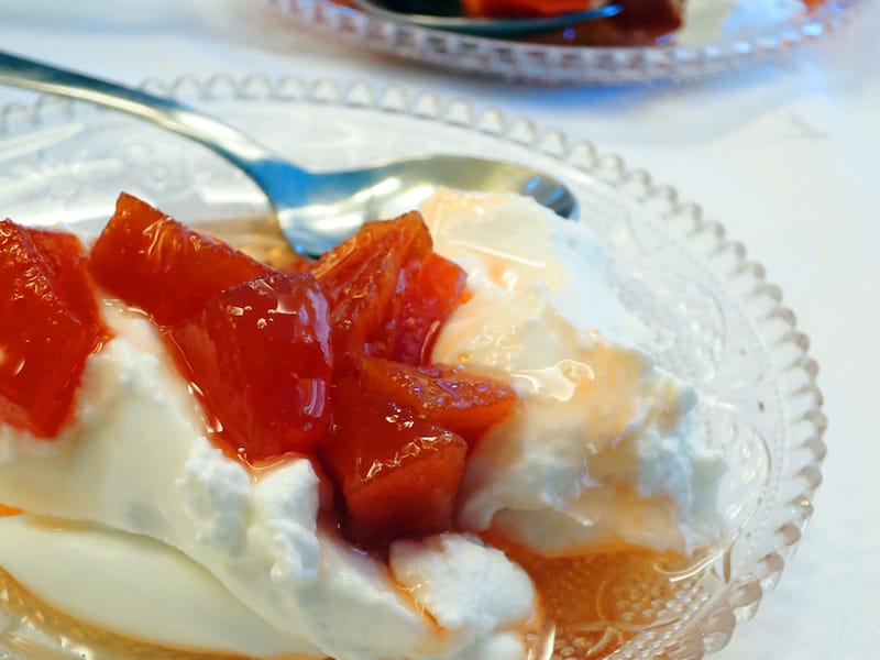 Quince spoon sweet with yogurt is a snack you will come across in most parts of Greece during winter, photo by Manteau Stam