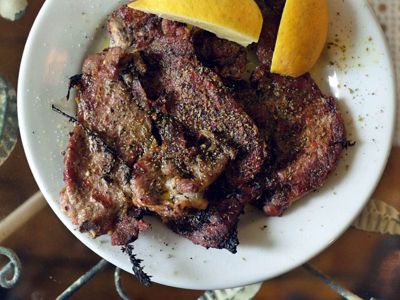 Pork chops at Saladin, photo by Manteau Stam