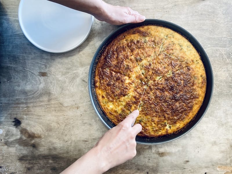 Tyropita tis Tyrinis me Symigdali (Tyrini cheese pie with semolina), photo by Carolina Doriti Tyrini Cheesepie