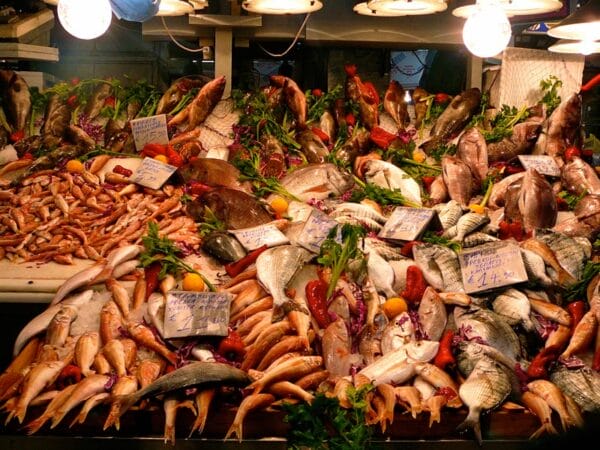 Seafood at Varvakeio Central Market, photo by Diana Farr Louis