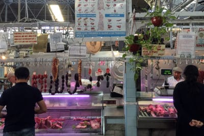 Meat destined for asado at Mercado San Telmo in Buenos Aires, photo by Paula Mourenza