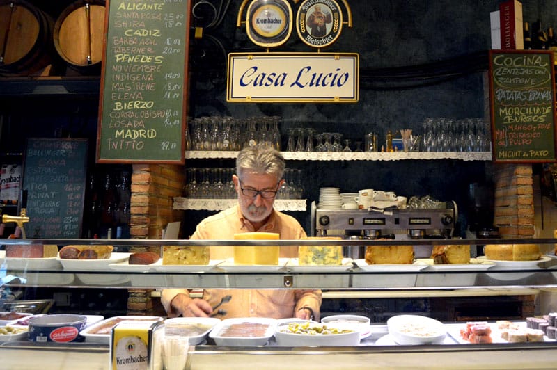 Lucio Rodríguez at Casa Lucio's bar, photo by Paula Mourenza