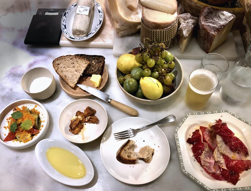 a spread of foods on the table