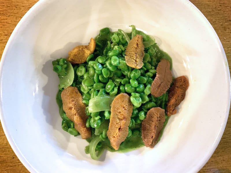 a dish of peas