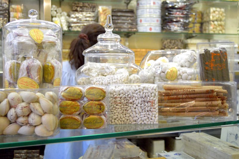 Traditional Christmas sweets, including polvorones, peladillas and neulas, photo by Paula Mourenza