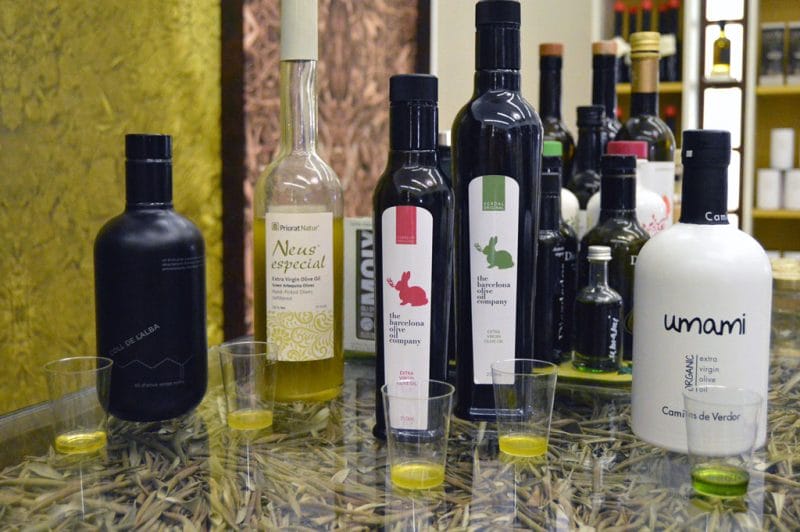 Some of Oro Líquido’s olive oils, photo by Paula Mourenza