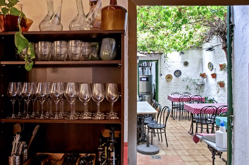 The hidden patio at Barcelona’s Fonda Pepa in Gracia, photo by Paula Mourenza