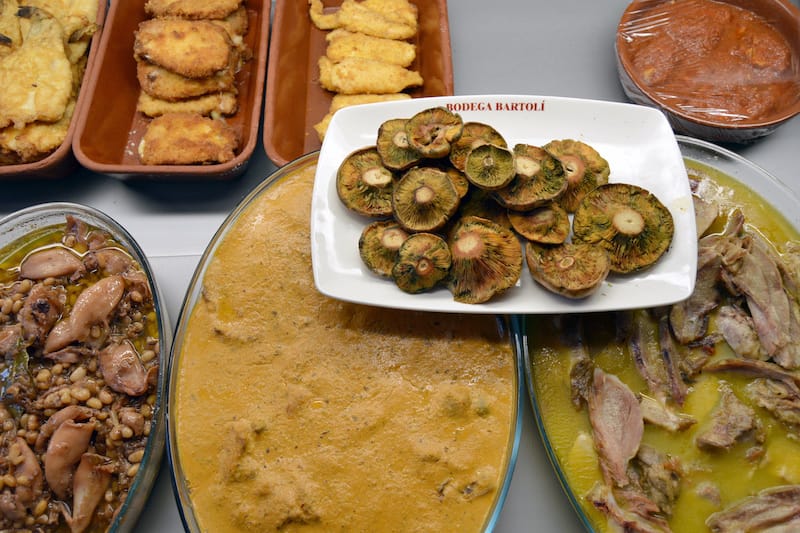 Mushrooms are always on the menu at Bodega Bartolí, photo by Paula Mourenza