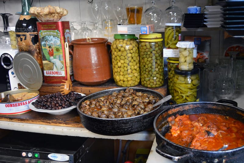The tapas selection at Bodega Bartolí, photo by Paula Mourenza