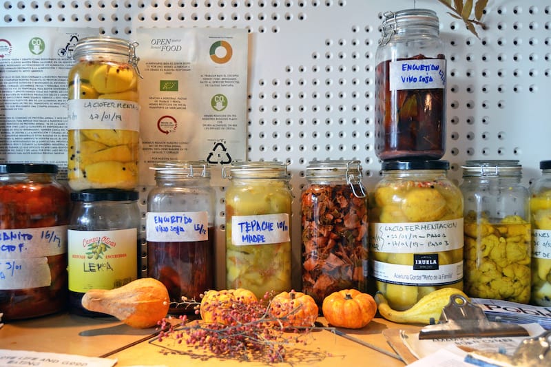 Restaurante Leka produces their own pickles and fermented vegetables, photo by Paula Mourenza