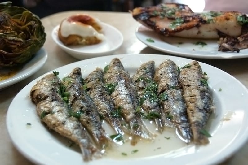 Anchovies in a Barcelona market, photo by Paula Mourenza