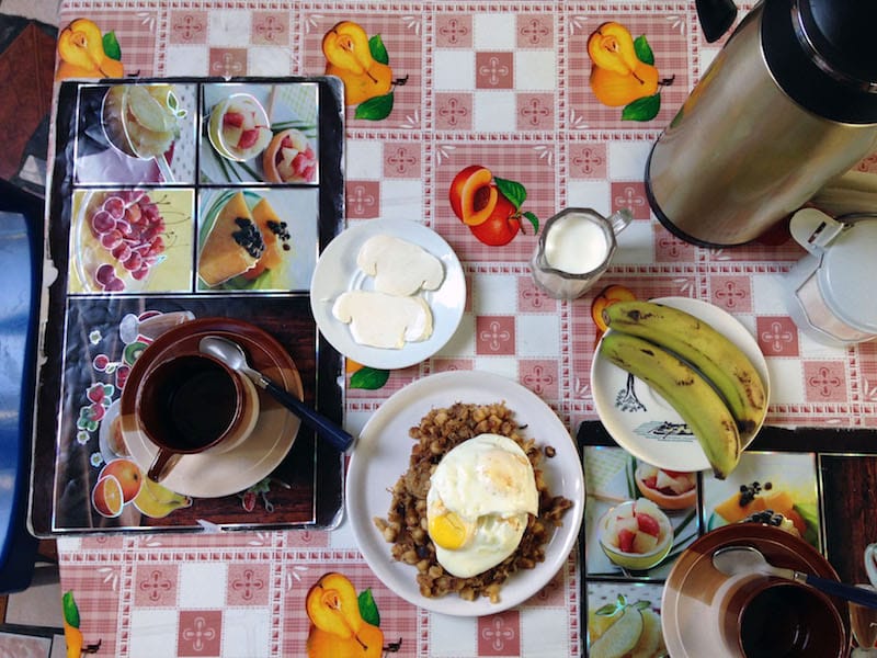 Cachupa breakfast at Bar Coral in São Filipe, photo by Francesca Savoldi