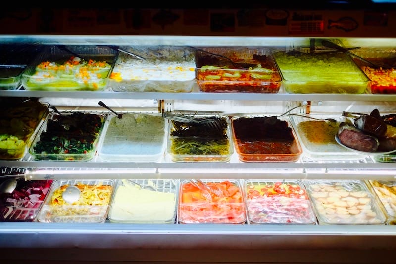 The meze case at Astek, photo by Paul Benjamin Osterlund