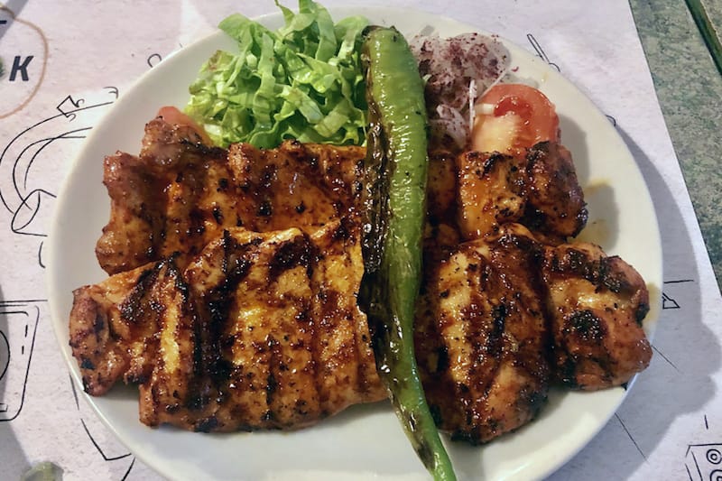 Grilled chicken at Bakar Ocakbaşı, photo by Paul Benjamin Osterlund