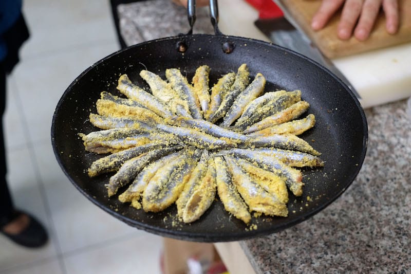 The hamsi tava before being fried, photo by Paul Osterlund
