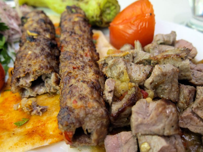 Kebabs at Hatay Has Kral Sofrası, photo by Ansel Mullins